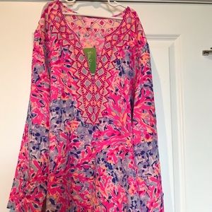 NWT XL LP Coco Coral Crab Renato Tunic